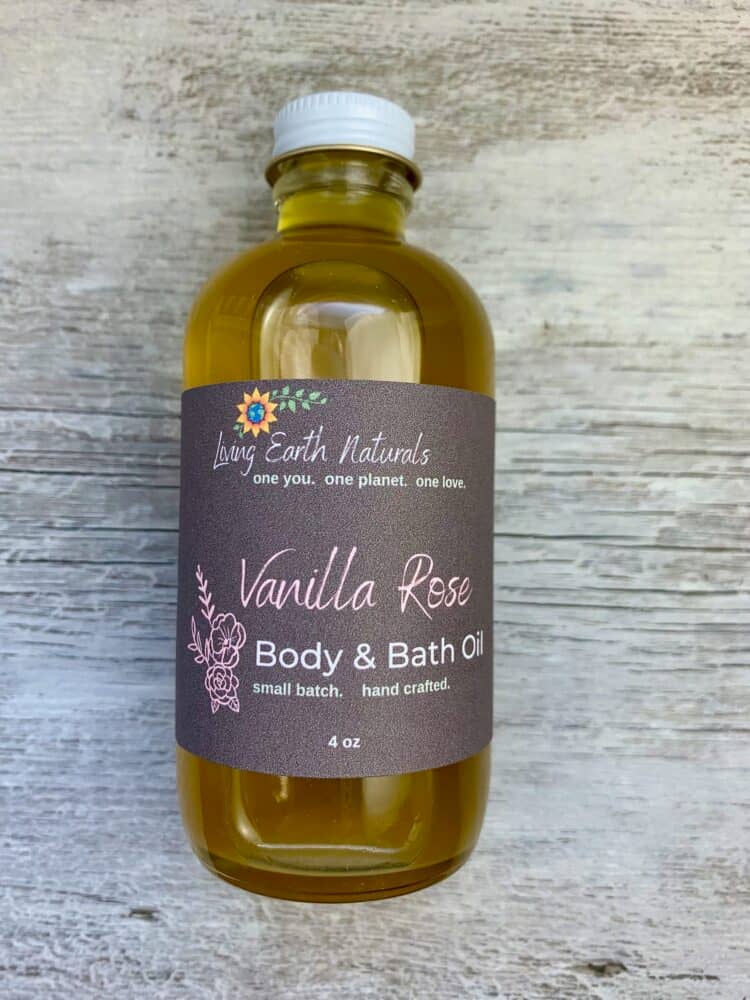 Vanilla Rose Body Oil Living Earth Naturals